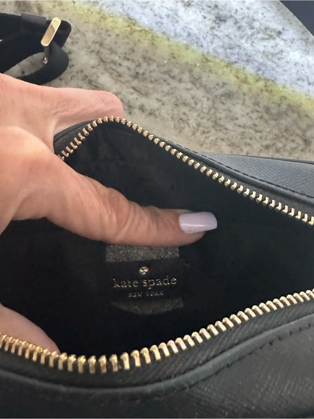 Kate Spade Black & White Gingham Crossbody Bag